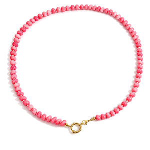 Collar de Cuentas Coloridas en Capas SUMMLY, Collar de Piedras Naturales Rondelle, Joyería para Mujer, para Vacaciones de Verano, Playa y Fiestas - Product Image 4