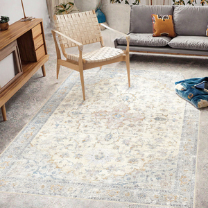 Tappeti <span class=keywords><strong>Vintage</strong></span> in Ciniglia <span class=keywords><strong>Beige</strong></span> Stile Turco e Persiano, Pieghevoli, per Interni, Lavabili in Lavatrice, per Soggiorno e Camera da Letto - Product Image 3