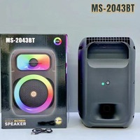 Nouveau MS-2043BT 8 pouces pour haut-parleur 5.3, caisson de basses portable d'extérieur avec lumières RGB pour système de karaoké à domicile