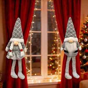 Gnomos Navideños Decorativos para Cortinas, con Hebilla, de Peluche, sin Rostro, para Decoración del Hogar - Product Image 1