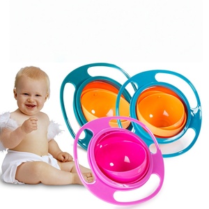 Nouveau <span class=keywords><strong>Bol</strong></span> Gyroscopique Magique pour Tout-Petits, Rotation à 360°, Anti-Éclaboussures et Anti-Déversement, pour l'Alimentation et les Collations - Product Image 1