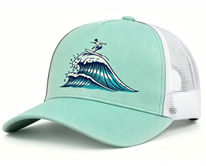 Custom Mesh Snap-Back <b>Baseball</b> <b>Cap</b> Unisex Surf Wave Trucker <b>Cap</b> Unisex Mesh Adjustable Comfortable And Breathable - Product Image 3
