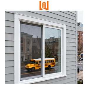 Bán buôn Vinyl cửa sổ thương mại chống tác động đánh giá cửa sổ kính hai bài hát cách âm trượt cửa sổ <span class=keywords><strong>PVC</strong></span> - Product Image 2