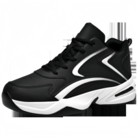 Chaussures de sport à lacets pour hommes, grande taille, antidérapantes et respirantes, chaussures de sport en PU pour l'extérieur avec doublure en maille tendance et élégante