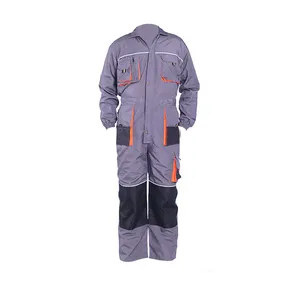 TC65/35 twill men's reinforcement working overall workwear Welding Safety gray Jacket uniform