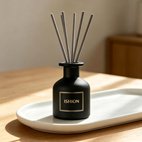 Vente en gros usine – Bouteille diffuseur de parfum pour voiture ronde noire vide de 100 ml et 200 ml