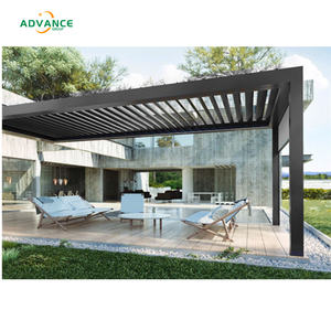 <span class=keywords><strong>Pergola</strong></span> à persiennes motorisée entièrement personnalisée avec poteaux renforcés et gouttières - Product Image 4