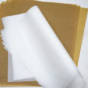 Folhas de papel pergaminho de qualidade alimentar personalizadas por atacado 16gsm 30gsm à prova de graxa e revestidas com cera para assar