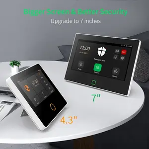 Staniot WiFi Home Einbruch-Sicherheits alarmsystem Drahtlos 433MHz 4,3-Zoll-Bildschirm Full Touch Control