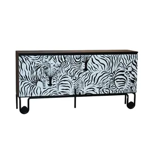 italian designer wooden living room cabinet,sideboard cabinet,modern design zebra cabinet