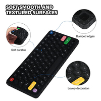 Jouet clavier en silicone souple réutilisable pour enfants, de qualité alimentaire, pour la dentition des bébés, vaisselle, cadeau promotionnel