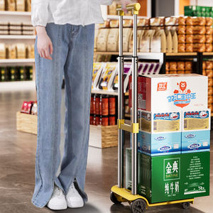 Chariot utilitaire pliable portable pour la maison, chariot de courses et chariot à bagages - Product Image 4