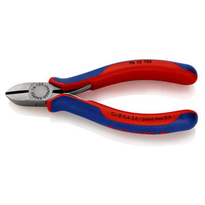 KNIPEX 76 12 125 Cortador diagonal para electromecánicos con mangos multicomponentes negro 125 mm - Product Image 1