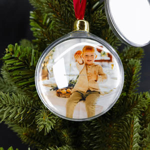 <span class=keywords><strong>Boule</strong></span> <span class=keywords><strong>Photo</strong></span> <span class=keywords><strong>de</strong></span> Noël Sublimation Ornement <span class=keywords><strong>de</strong></span> Noël vierge <span class=keywords><strong>Boule</strong></span> en plastique <span class=keywords><strong>transparente</strong></span> Taille 8cm Sublimation Ornement <span class=keywords><strong>de</strong></span> Noël - Product Image 1