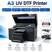 Imprimante UV DTF A3 de 12 pouces avec tête d'impression EPSON I3200, système de positionnement visuel, imprimante à plat UV, machine d'impression UV DTF pour le bois