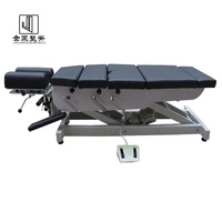 Table de chiropratique électrique à plateau inclinable, modèle best-seller, avec design traditionnel pour hôtels et salles de sport, construction métallique