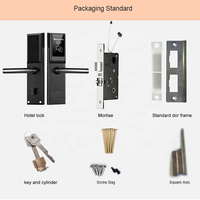 Cerradura de Hotel RFID de Alta Calidad con Sistema de Gestión Gratuito, Llave de Tarjeta RFID, Cerradura de Puerta Inteligente Eléctrica, Entrada sin Llave