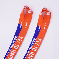 Lanière personnalisée écologique en polyester/nylon pour porte-badge, porte-clés, téléphone, avec libération rapide, impression de logo en gros, durable, couleur Pantone