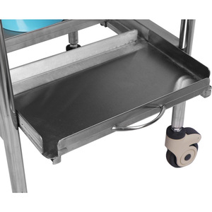 Carrito Médico Red Star HX-ZTA-46 de Acero Inoxidable con Doble Cajón y Cubetas para Uso Hospitalario - Product Image 2