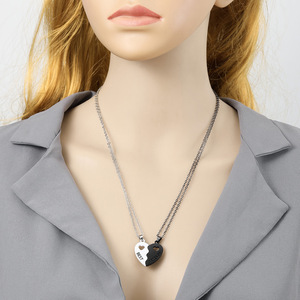 Collier pendentif cœur Yin Yang Tai Chi unisexe, bijoux culturels à porter au quotidien - Product Image 4