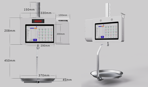 Android/Windows askıya alınmış barkod ölçeği Bluetooth Wi-Fi hassas tartım için taze ürünler süpermarketler POS QR ödeme 3 yıl - Product Image 4