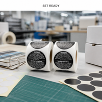 Ensemble d'étiquettes en papier imperméables, autocollants adhésifs multi-spécifiques, impression personnalisée pour l'artisanat et l'emballage cadeau, faible MOQ