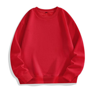 เสื้อสเวตเตอร์แบบสวมหัวสำหรับผู้ชายเสื้อคอกลมผ้าคอตตอน100% โอเวอร์ไซส์เปล่างานปัก3D ตามสั่ง - Product Image 5