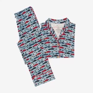 Pijamas de Algodón para Hombre, Conjunto de <span class=keywords><strong>Pijama</strong></span> Holgado de Primavera y Otoño, Doble Capa de Gasa, Crepé de Algodón, Manga Larga - Product Image 2