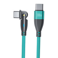 Kabel Pengisian Daya Elbow Putar 180 Derajat C ke C Male to Male PD 100W 5A Pengisian Cepat Produk Baru Lintas Negara Sumber Pabrik