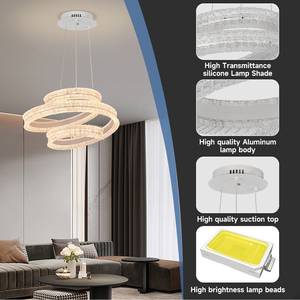 Lampadario Artistico dal Design Unico, Adatto per Spazi Residenziali, Lampada a Sospensione LED da 142W con Protezione per gli Occhi e Controllo a Infrarossi - Product Image 3