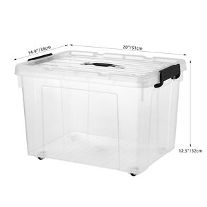 Portable 70L clear Packaging Plastic Storage Box with Handle - Product Image 2