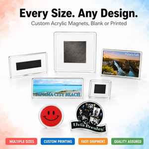 Aimant de réfrigérateur en acrylique transparent personnalisé en forme de rectangle avec cadre photo magnétique pour afficher des <span class=keywords><strong>photos</strong></span> - Product Image 1