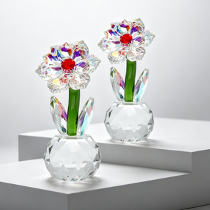 Ornements floraux en cristal créatifs très demandés, décorations multicolores pour la maison, cadeaux, fournitures d'usine en gros - Product Image 1