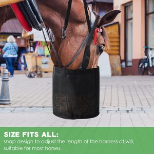 Bolsas de malla transpirable para alimento de caballos con correa ajustable, saco de pienso para caballos, bolsa de alimento para caballos al por mayor - Product Image 4