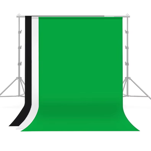Toile de fond 2x3M pour photographie, accessoires de fond <span class=keywords><strong>vert</strong></span> et blanc en coton et polyester pour diffusion en direct, studio et film - Product Image 1