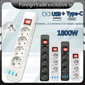 Carte enfichable russe prise d'extension multifonction standard européenne avec interrupteur, carte enfichable, bande de prise et cordon d'alimentation. - Product Image 2