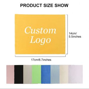 Chiffon de nettoyage pour lunettes de vue et de soleil en microfibre gaufrée avec logo personnalisé et bords arrondis, idéal pour la promotion - Product Image 4