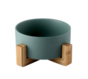 Küçük hayvan taşınabilir çevre dostu kedi kase katı yuvarlak seramik tabak açık seyahat için yükseltilmiş özelliği ile kolay temiz - Product Image 2