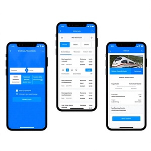 Aplicación para reservar billetes de tren para una fácil búsqueda de trenes, reserva de asientos, pagos seguros, estado en vivo y planificación de viajes sin complicaciones. - Product Image 1