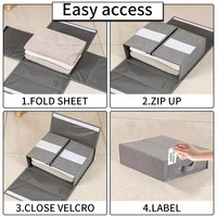 Offre Spéciale ensemble de draps organisateur boîte de rangement pliable pour ensemble de couvertures avec fermeture éclair organisateur de placard pour literie vêtements couvertures