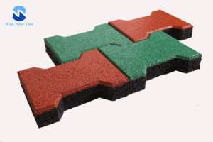 Outdoor Gummi Bürgersteig Straße Ziegel Pflaster fliesen Interlocking Dog-Bone Rubber Paver Bricks - Product Image 5