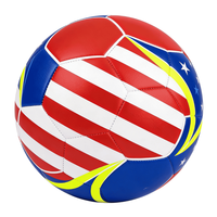 Ballon de football Aiju en cuir PVC cousu à la machine, haute qualité, durable, tendance, taille 5, logo personnalisé, événements promotionnels, divertissement
