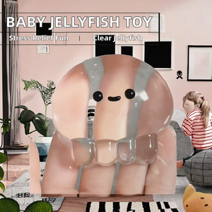 Jouet en silicone transparent en forme de méduse pour bébé, mignon, au design élégant, pour soulager le stress, pour les enfants de 14 ans et plus - Product Image 2