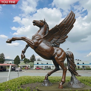 YOUFINE Grande Statua di Pegaso in Bronzo, Scultura di Cavallo <span class=keywords><strong>Alato</strong></span> per Ingresso di Villa e Giardino di Proprietà - Product Image 5