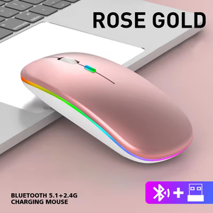 カスタムRGB LEDカスタマイズ2.4ghz Bluetooth 5.0デュアルモードUSBワイヤレスマウスバックライト充電式ゲーム用ワイヤレスマウス - Product Image 5