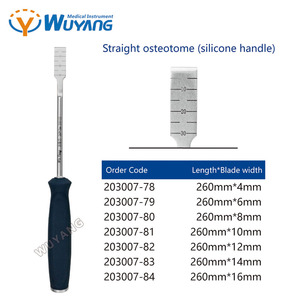 Instrument d'orthopédie, ostéotome, burin droit et incurvé, couteau à os d'orthopédie, <span class=keywords><strong>instruments</strong></span> chirurgicaux par Wuyang Medical - Product Image 3