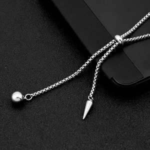 Collar de Cadena Larga con Borla de Diseño Simple y Exquisito 2026, Collar de Acero de Titanio Unisex, Joyería de Moda al por Mayor - Product Image 5