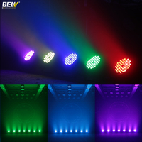 Projecteurs LED RGB 4-en-1 DMX512 54x3w étanches IP65 pour extérieur, éclairage de scène
