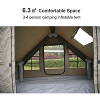 Tente pliable en toile Oxford 600D imperméable avec pompe gonflable, quatre saisons, double couche, écologique, grand espace, portable