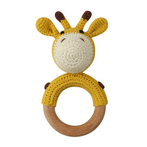 لعبة أطفال وهدية للأطفال حديثي الولادة 1-لعبة أطفال وطراز كروشيه ناعم وعضاضة خشبية - Product Image 6